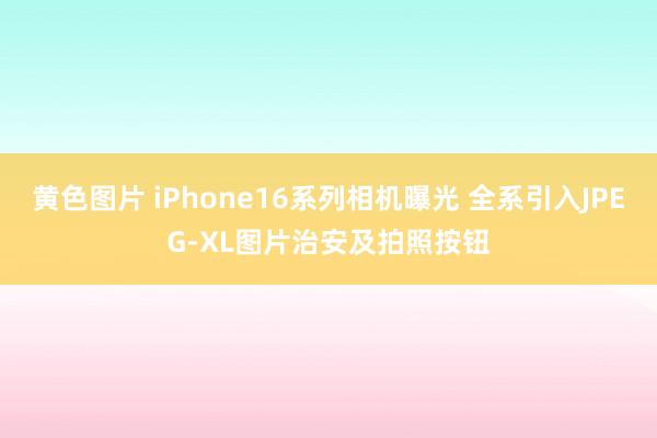 黄色图片 iPhone16系列相机曝光 全系引入JPEG-XL图片治安及拍照按钮