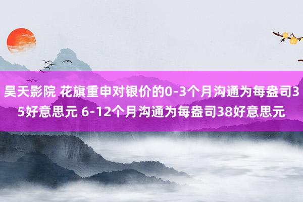 昊天影院 花旗重申对银价的0-3个月沟通为每盎司35好意思元 6-12个月沟通为每盎司38好意思元