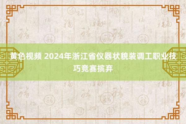 黄色视频 2024年浙江省仪器状貌装调工职业技巧竞赛摈弃