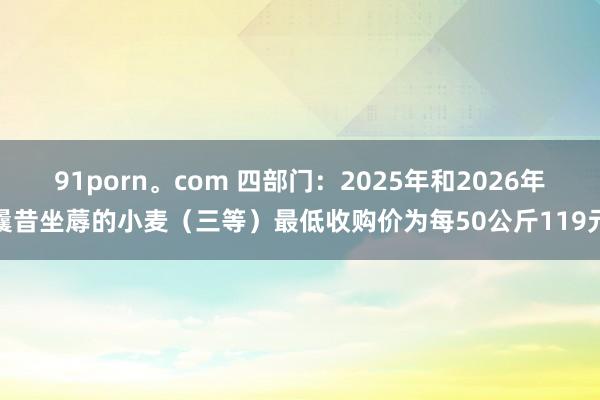 91porn。com 四部门：2025年和2026年曩昔坐蓐的小麦（三等）最低收购价为每50公斤119元