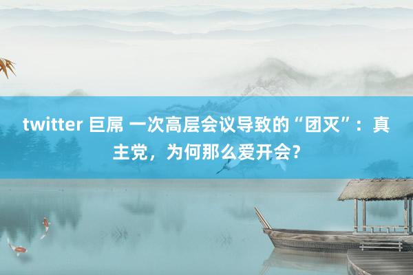 twitter 巨屌 一次高层会议导致的“团灭”：真主党，为何那么爱开会？