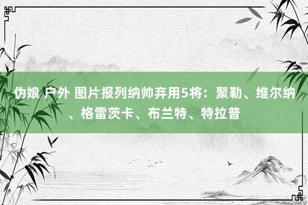 伪娘 户外 图片报列纳帅弃用5将：聚勒、维尔纳、格雷茨卡、布兰特、特拉普