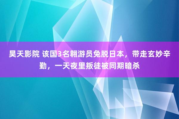 昊天影院 该国3名翱游员兔脱日本，带走玄妙辛勤，一天夜里叛徒被同期暗杀