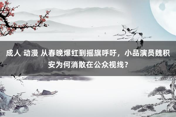 成人 动漫 从春晚爆红到摇旗呼吁，小品演员魏积安为何消散在公众视线？