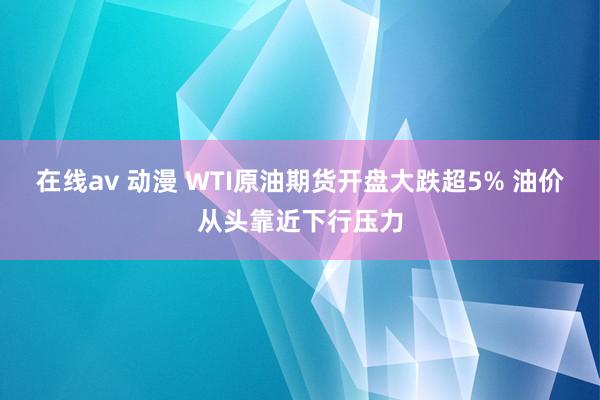 在线av 动漫 WTI原油期货开盘大跌超5% 油价从头靠近下行压力