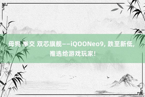 母狗 拳交 双芯旗舰——iQOONeo9, 跌至新低, 推选给游戏玩家!