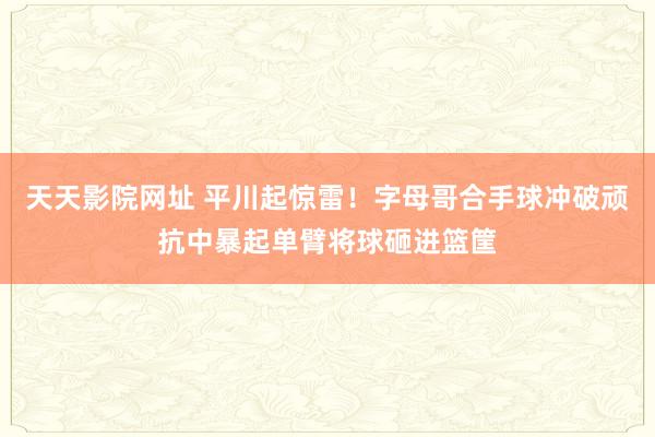 天天影院网址 平川起惊雷！字母哥合手球冲破顽抗中暴起单臂将球砸进篮筐