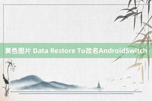 黄色图片 Data Restore To改名AndroidSwitch