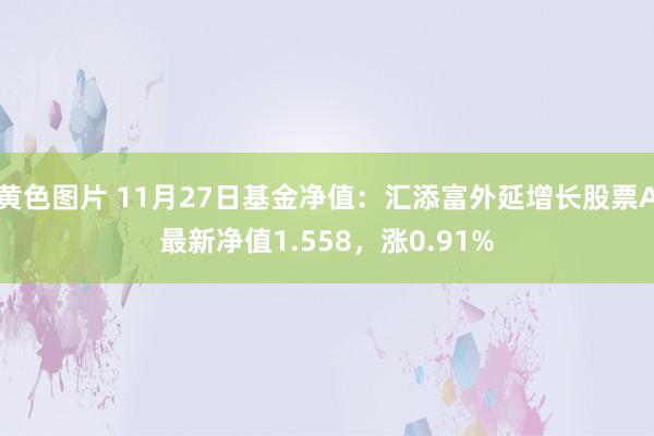 黄色图片 11月27日基金净值：汇添富外延增长股票A最新净值1.558，涨0.91%