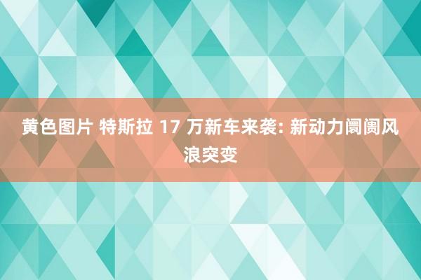 黄色图片 特斯拉 17 万新车来袭: 新动力阛阓风浪突变