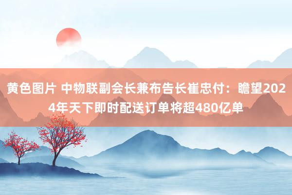 黄色图片 中物联副会长兼布告长崔忠付：瞻望2024年天下即时配送订单将超480亿单