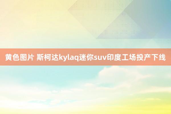 黄色图片 斯柯达kylaq迷你suv印度工场投产下线