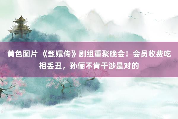 黄色图片 《甄嬛传》剧组重聚晚会！会员收费吃相丢丑，孙俪不肯干涉是对的